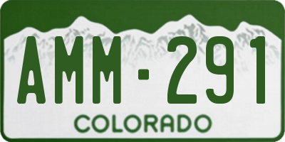 CO license plate AMM291