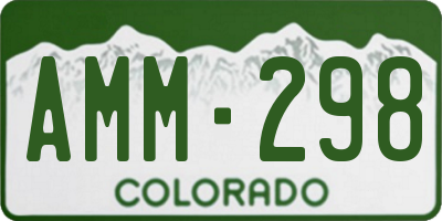 CO license plate AMM298
