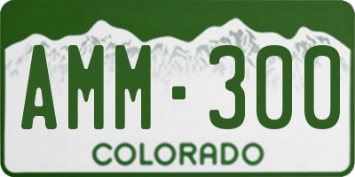 CO license plate AMM300
