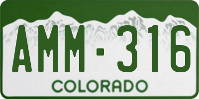 CO license plate AMM316