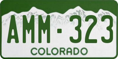 CO license plate AMM323