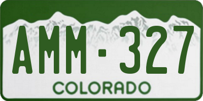 CO license plate AMM327