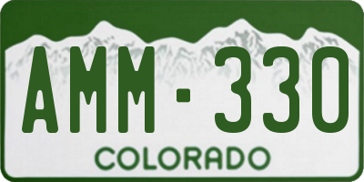 CO license plate AMM330