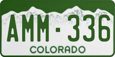 CO license plate AMM336