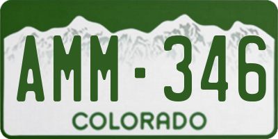 CO license plate AMM346