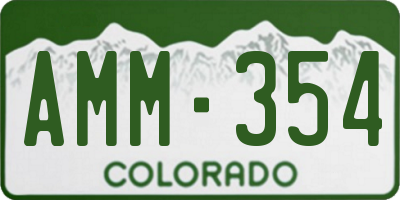 CO license plate AMM354