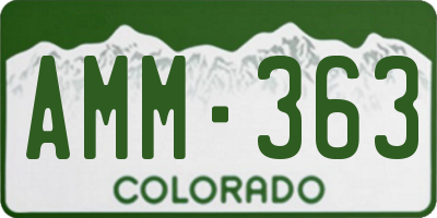 CO license plate AMM363