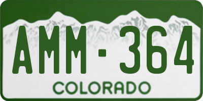 CO license plate AMM364