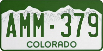 CO license plate AMM379