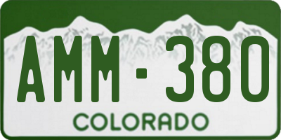 CO license plate AMM380