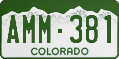 CO license plate AMM381