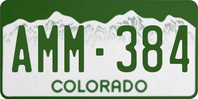 CO license plate AMM384