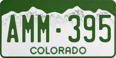 CO license plate AMM395