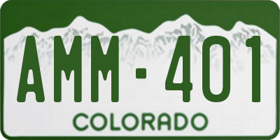 CO license plate AMM401