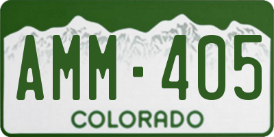 CO license plate AMM405