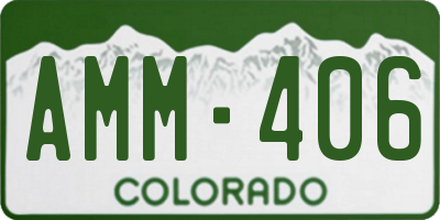 CO license plate AMM406