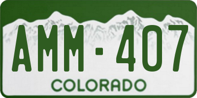 CO license plate AMM407