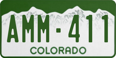 CO license plate AMM411