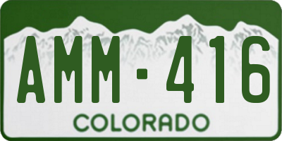 CO license plate AMM416