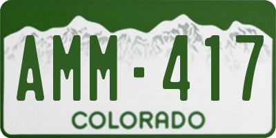 CO license plate AMM417