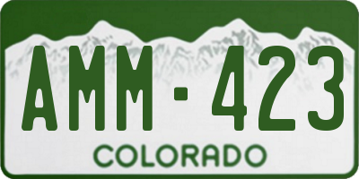 CO license plate AMM423