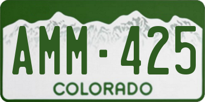 CO license plate AMM425