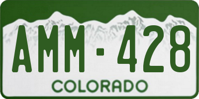CO license plate AMM428