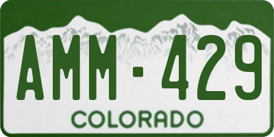 CO license plate AMM429