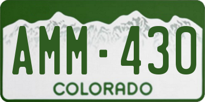 CO license plate AMM430