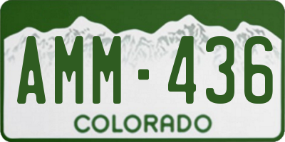 CO license plate AMM436