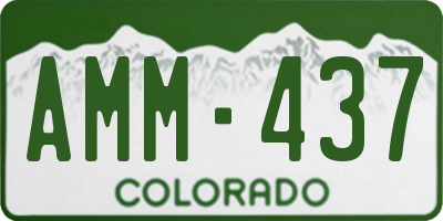 CO license plate AMM437