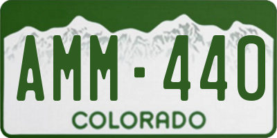 CO license plate AMM440
