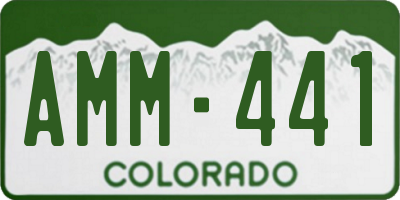 CO license plate AMM441