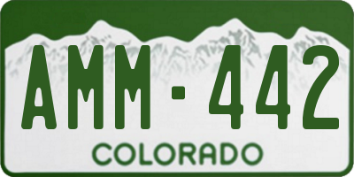 CO license plate AMM442