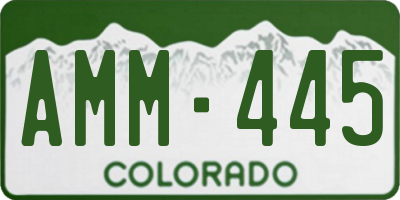 CO license plate AMM445