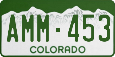 CO license plate AMM453