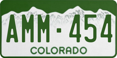 CO license plate AMM454