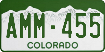 CO license plate AMM455