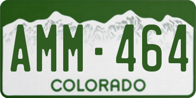 CO license plate AMM464