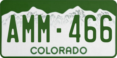 CO license plate AMM466