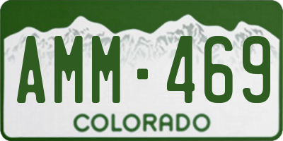 CO license plate AMM469