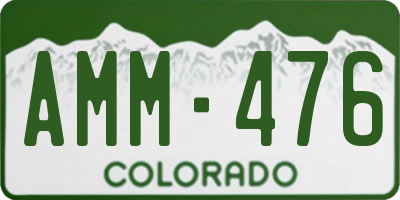 CO license plate AMM476