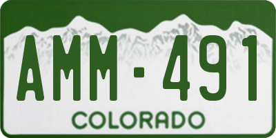 CO license plate AMM491