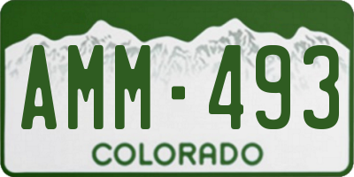CO license plate AMM493