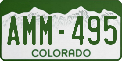 CO license plate AMM495