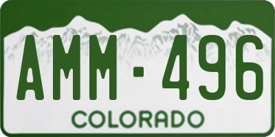 CO license plate AMM496