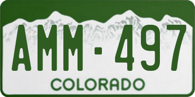CO license plate AMM497