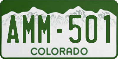 CO license plate AMM501