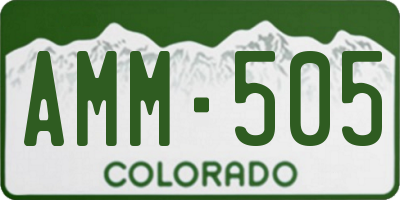 CO license plate AMM505