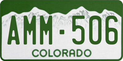 CO license plate AMM506